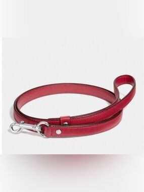 NEW Coach Red Leather Dog Leash